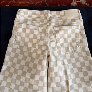 Checkered Beige and White Pants